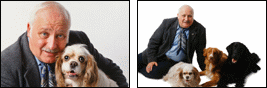 Dr. Stanley Coren with his dogs
